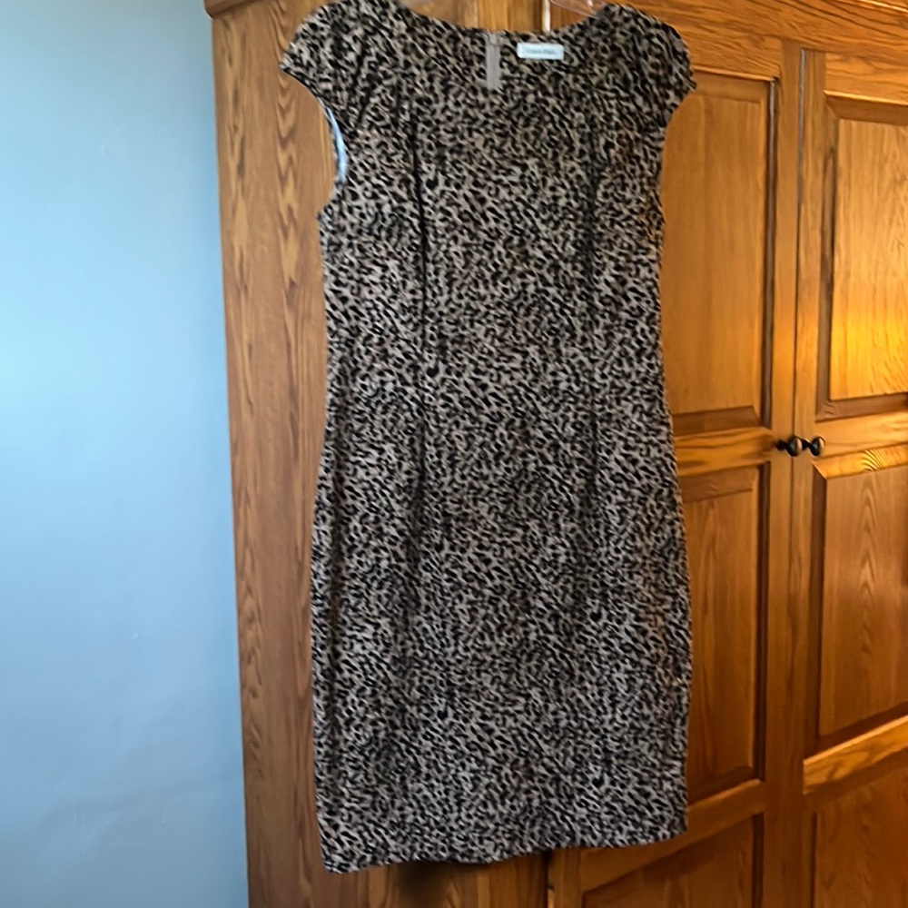 Calvin Klein leopard print knit dress!